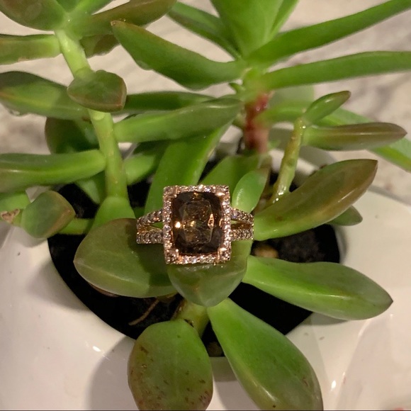 SOLD Le Vian Smoky Quartz and Diamond Ring - Picture 4 of 8